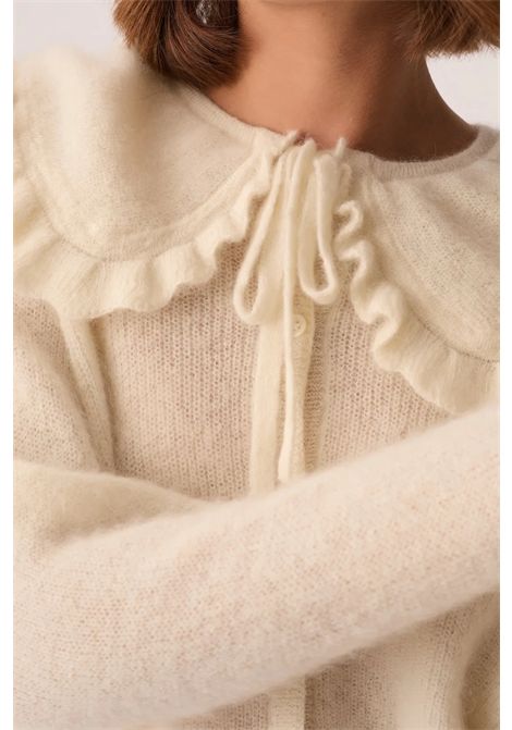 Des Petits Hauts Women's Carlie Cream Super Kid Mohair & Baby Alpaca Cardigan Des Petits Hauts |  | 1H26004802066